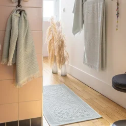 Tapis de bain uni Enzo Jade 54 x 110