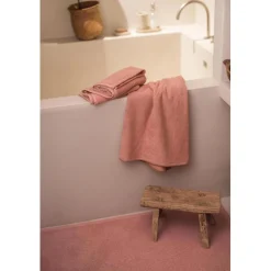 Tapis de bain uni Etia Azalée