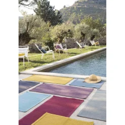 Tapis de bain uni Etia Indigo 54 x 110