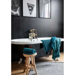 Tapis de bain uni Etia Paon 54 x 110