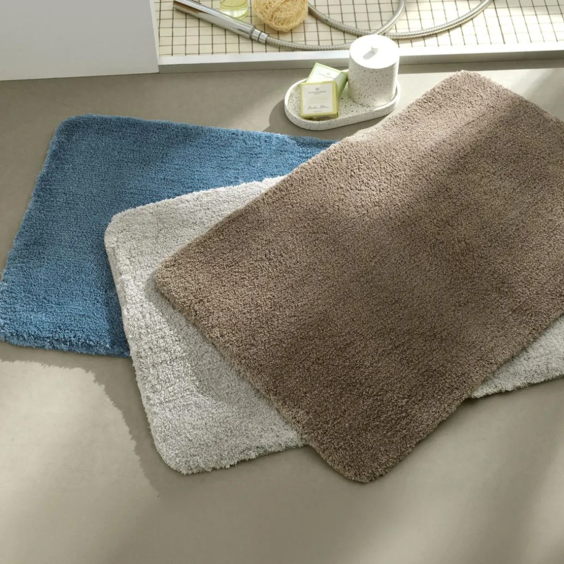 Tapis de bain UNIMICRO microfibre luxe bleu tempête