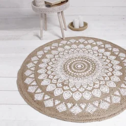 Tapis de Sol Rond 120 cm Jute
