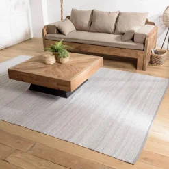 Tapis d’extérieur rectangulaire gris/blanc QUENTIN