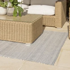 Tapis d’extérieur rectangulaire gris/blanc QUENTIN