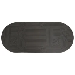 Tapis diatomite anti-dérapant oval Noir