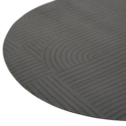 Tapis diatomite anti-dérapant oval Noir