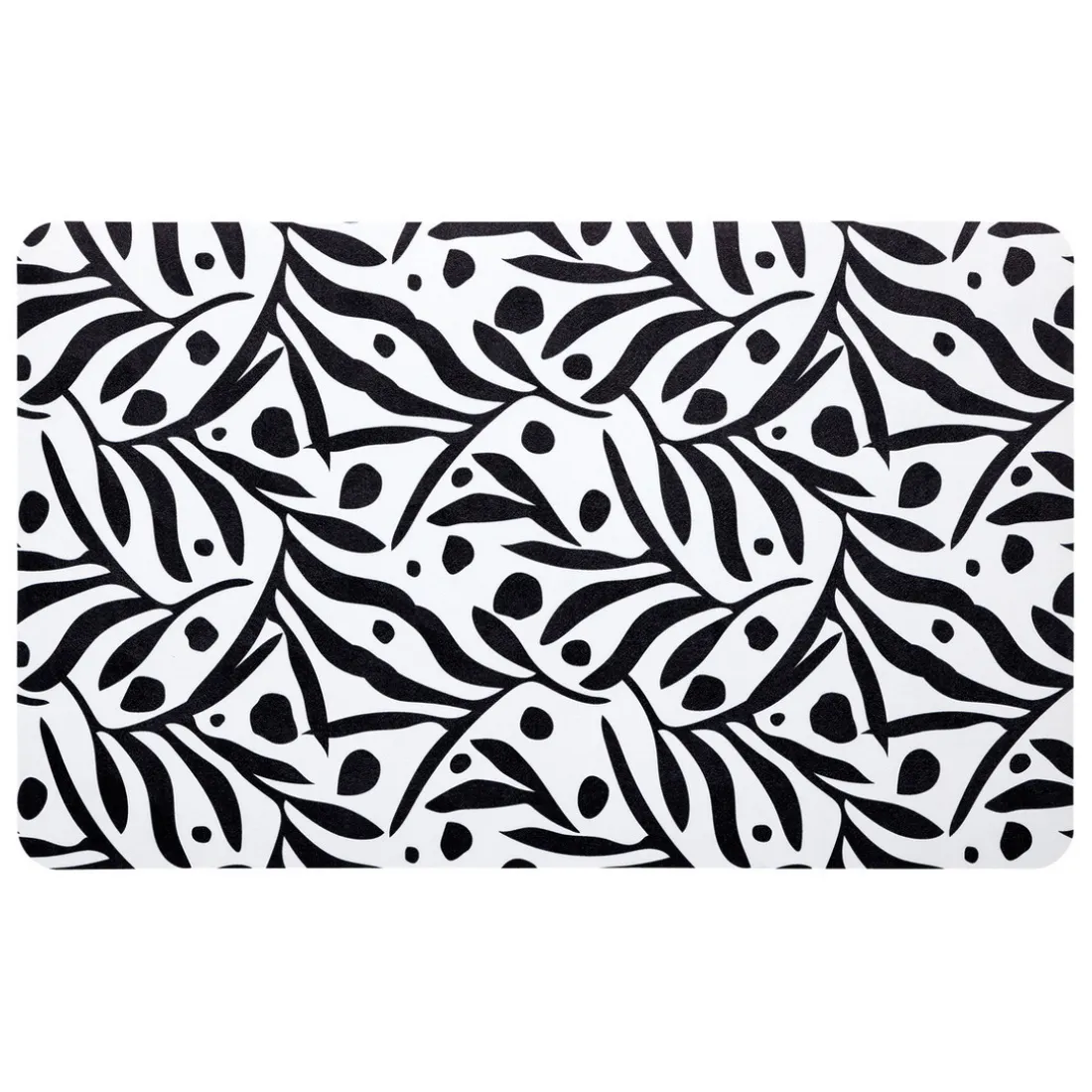 Tapis diatomite Noir et blanc