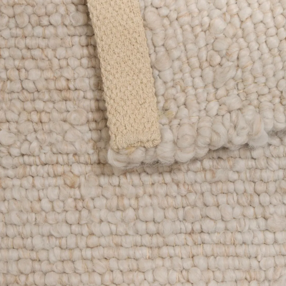 Tapis effet laine Volna ivoire