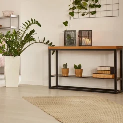 Tapis En Toile De Jute Avec Franges 120x170cm