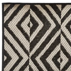 Tapis extérieur et intérieur noir et blanc