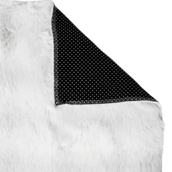 Tapis fausse fourrure blanc 3D Zephy
