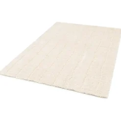 Tapis rectangulaire recyclé Mael Neige