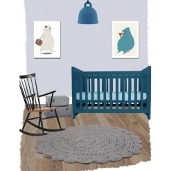 Tapis Rond ALMA Gris