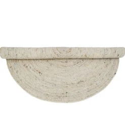 Tapis rond laine feutrée NEETHU avoine taille S