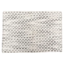 Tapis tressé gris