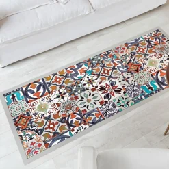 Tapis vinyle VIDAS carreaux de ciment colorés