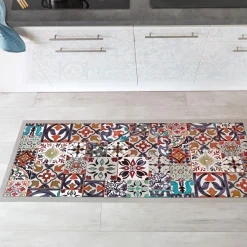 Tapis vinyle VIDAS carreaux de ciment colorés