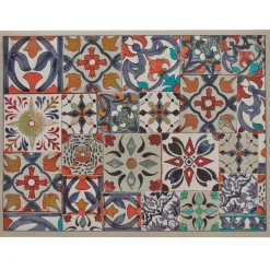Tapis vinyle VIDAS carreaux de ciment colorés