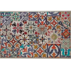 Tapis vinyle VIDAS carreaux de ciment colorés