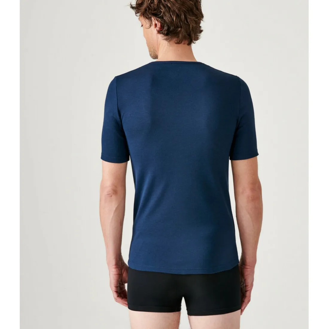 Tee Shirt à Manches Courtes pour Homme Marine Foncé Thermolactyl