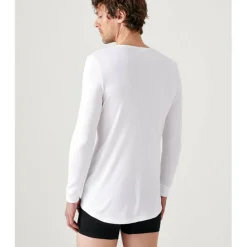Tee Shirt à manches longues blanc pour homme Thermolactyl