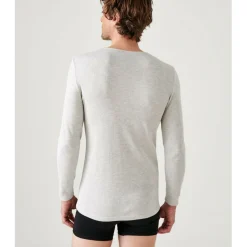 Tee Shirt Homme Manches Longues Thermolactyl Gris Chiné