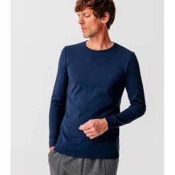 Tee Shirt Homme Manches Longues Marine Foncé Thermolactyl