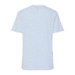 Tee shirt manches courtes à rayures Ria blanc en coton Demi