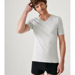Tee Shirt Manches Courtes Gris Chiné Thermolactyl