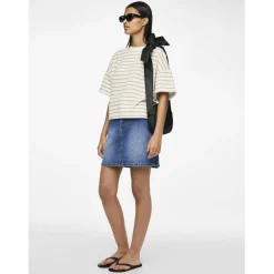 Tee shirt manches courtes Chilli blanc cassé en coton Lane