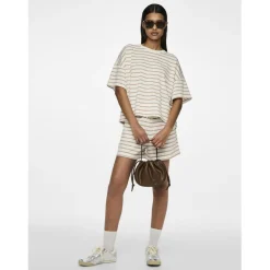 Tee shirt manches courtes Chilli blanc cassé en coton Lane
