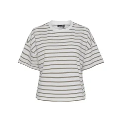 Tee shirt manches courtes Chilli blanc cassé en coton Lane