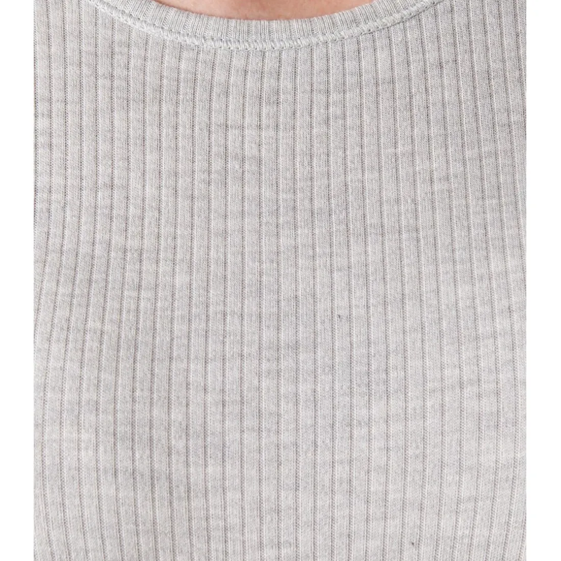Tee Shirt Manches Longues. Gris Chiné Thermolactyl