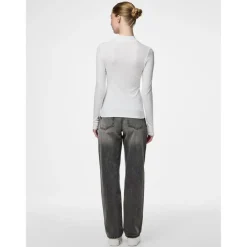 Tee shirt manches longues zippé en coton Kitte blanc Juno
