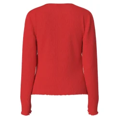 Tee shirt manches longues en viscose Flora rouge Dot