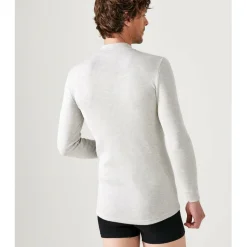 Tee Shirt Manches Longues Col Montant Gris Chiné Thermolactyl