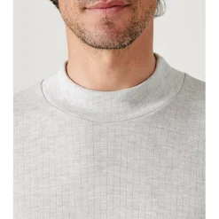 Tee Shirt Manches Longues Col Montant Gris Chiné Thermolactyl