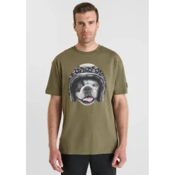 Tee-Shirt BATISTA kaki en coton Ray