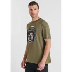 Tee-Shirt BATISTA kaki en coton Ray