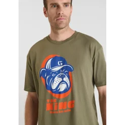 Tee-Shirt BRIGGS kaki en coton Chase