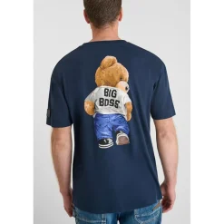 Tee-Shirt CLARKSON bleu en coton Fabe