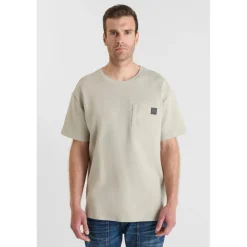 Tee-Shirt DEROS beige en coton Hugo