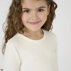 Tee-shirt Enfant mixte microfibre stretch, manches longues écru