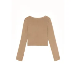 Tee-Shirt fille ALBEGI marron Mina en coton