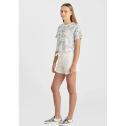 Tee-Shirt fille DELUGI blanc en coton Anna