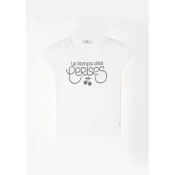 Tee-Shirt fille GILLIANG blanc Kaye en coton