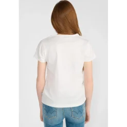 Tee-Shirt fille NITAGI blanc Lana en coton
