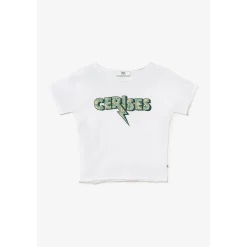 Tee-Shirt fille ROKIGI blanc en coton