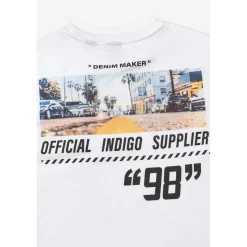 Tee-shirt garçon KEIBO blanc en coton