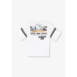 Tee-shirt garçon KEIBO blanc en coton